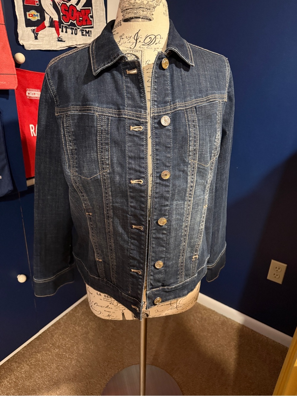 Chico's Dark Blue Denim Jacket